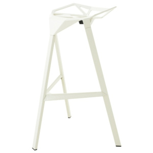 KHome Barová židle SPLIT bílá - hliník
