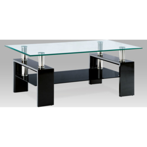 Artium Konferenční stolek skleněný | 110x60x45cm Barva: černá