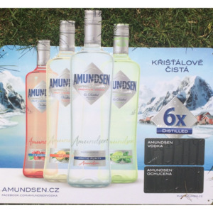 Plechová cedule vodka Amundsen láhve