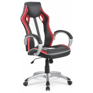 Halmar Kancelářská židle ROADSTER, černo-červeno-bílá