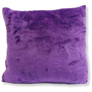 Jahu Uni mikroplyš tmavě fialový dekorační polštář