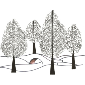 Artium Stromy kovové nástěnné
