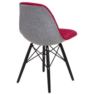 Design2 Židle P016V Duo červená šedá/černá