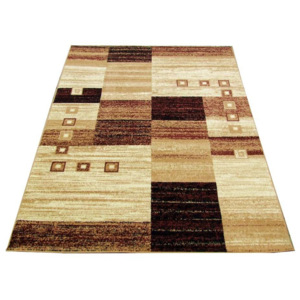 Kusový koberec PP Kostky hnědý 2, Velikosti 40x60cm