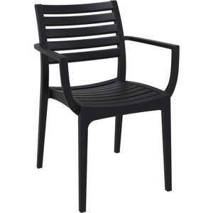 Design2 Židle Alma s područkami černá