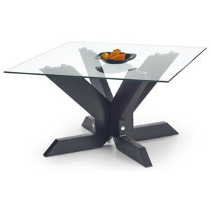 Konferenční stolek Halmar Aisha, černý, sklo/dřevo