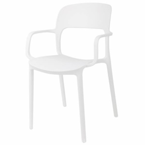 Design2 Židle s područkami Flexi bílá