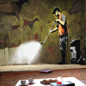Bimago Fototapeta - Banksy - Cave Painting 100x70 cm