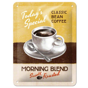 Plechová cedule Classic bean coffee - Morning blend