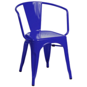 KHome Židle TOWER ARM c.modrá - kov