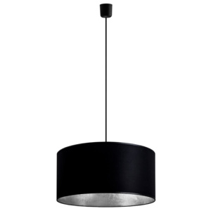 Černé stropní svítidlo s detailem ve stříbrné barvě Sotto Luce Mika, Ø 50 cm