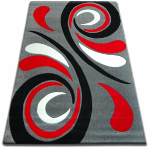 Kusový koberec FOCUS Helix šedo-červený 60x100