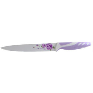 Blaumann- nůž na maso v purpurové barvě s dekorem květin - Blaumann