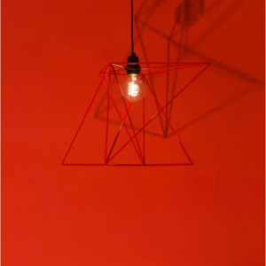 Design2 Lustr - Lampa Zulu 32cm červená
