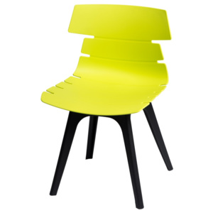 Židle Techno zelená, základ černá