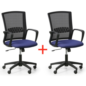 Kancelářská židle Roy 1+1 Zdarma, modrá