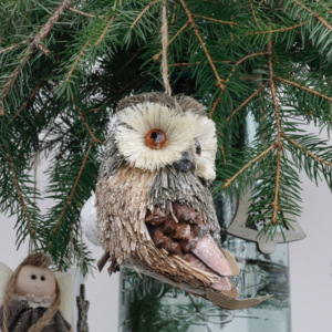 Vánoční ozdoba sova 12cm