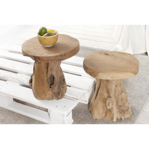 Příruční stolek/ taburetka TOOR 40 cm – přírodní
