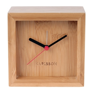 Stolní hodiny Corky, 10x10 cm, bambus