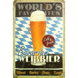 Plechová cedule pivo Bavarian weisbier