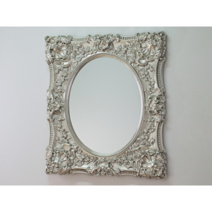 Závěsné zrcadlo Roccoco 101x121 stříbrné