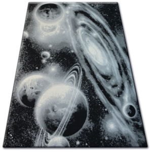 Kusový 3D koberec Flash Universe černý 120x170