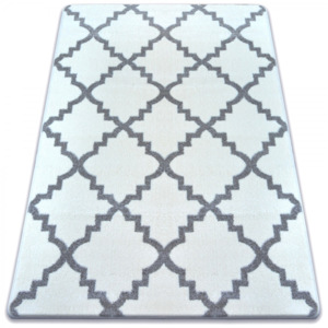 Kusový koberec SKETCH Mria bílo-šedý 80x150