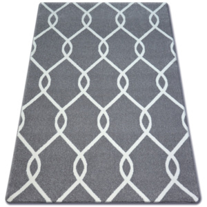 Kusový koberec SKETCH Hook šedo-bílý 80x150