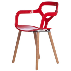 Design2 Židle Nox Wood červená