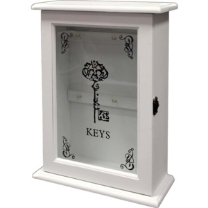 Dřevěná skříňka na klíče bílá -Keys PS59335056