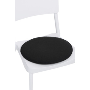 Design2 Polštář na židle kulatý černý