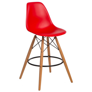 Design2 Barová židle P016V PP červená