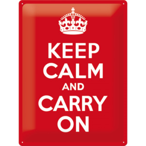 Plechová cedule Keep calm and Carry on