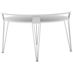 Bílý konferenční stolek s bílými nohami RGE Ester, ⌀ 88 cm