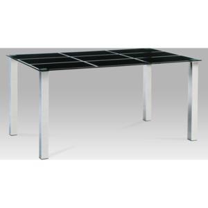Artium Jídelní stůl skleněný černý 150x90cm