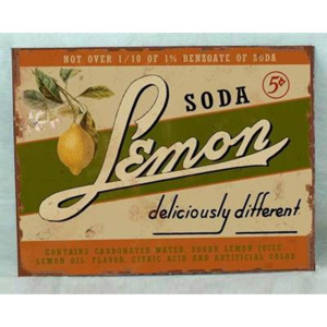 Plechová cedule Soda Lemon