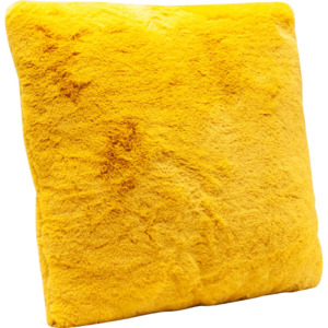 Polštář Fur Yellow 45×45 cm
