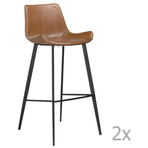 Sada 2 hnědých barových židlí DAN– FORM Hype