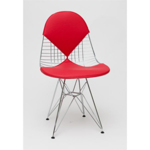 Design2 Židle Net double červený polštář