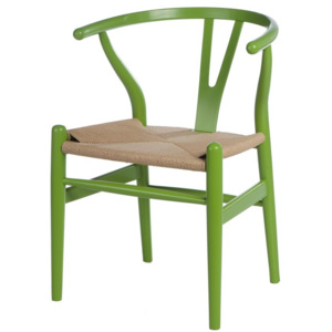 Design2 Židle Wicker Barva zelená
