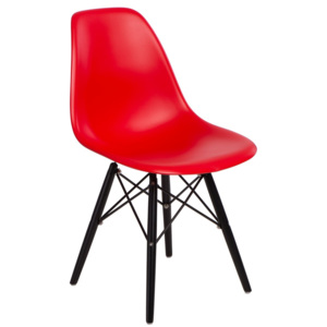 Design2 Židle P016V PP červená/černá