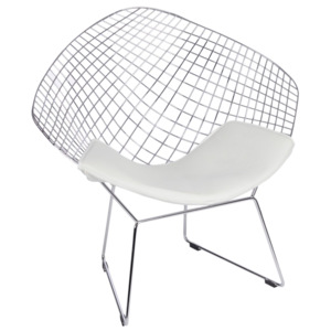 Design2 Židle HARRYARM bílý polštář
