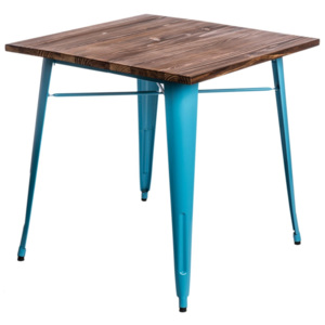 Design2 Stůl Paris Wood modrý sosna