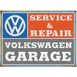 Plechová cedule Volkswagen GARAGE - Service & Repair