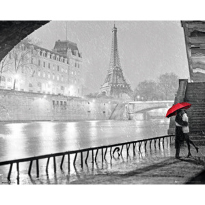 Plakát, Obraz - Paris - Eiffel Tower Kiss, (40 x 50 cm)