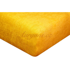 Aaryans Froté prostěradlo Slunečně žluté Rozměry: 200 x 220 cm, Gramáž: 190 g/m2