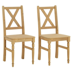 Sada 2 jídelních židlí z masivního borovicového dřeva Støraa Normann
