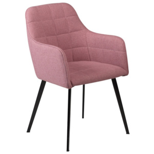 Růžová jídelní židle s područkami DAN–FORM Embrace