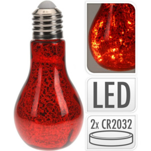 LED žárovka červená 22cm
