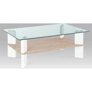 Artium Konferenční stolek skleněný | 110x70x42cm Barva: dub